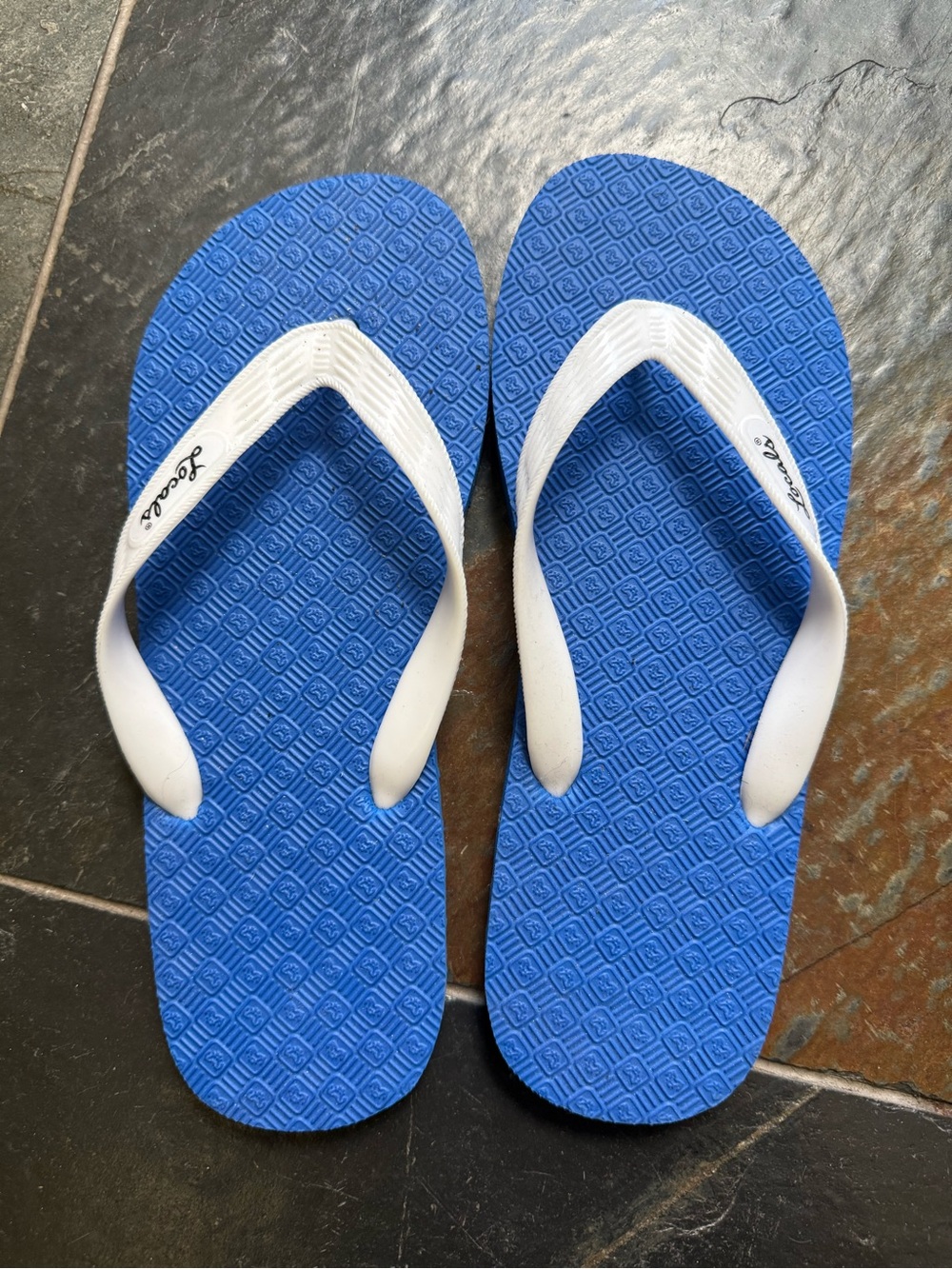 Locals Only Flip-Flops shaved ice edition blue coconut kids 6-7 or women’s 8-9
